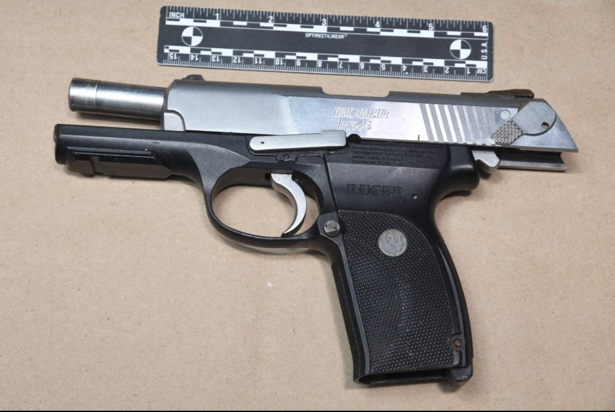 Waterloo Regional Police say a loaded handgun was found in a Kitchener park on Thursday night.