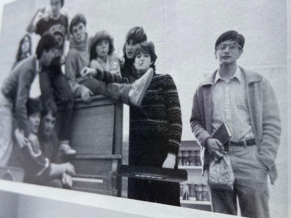 Mahmud Jamal, on the right, with the Ross Sheppard High School students’ union.