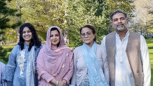 (From right to left) Salman Afzaal, his 74-year-old mother, his 44-year-old wife Madiha Salman, their 15-year-old daughter Yumna Afzaal.