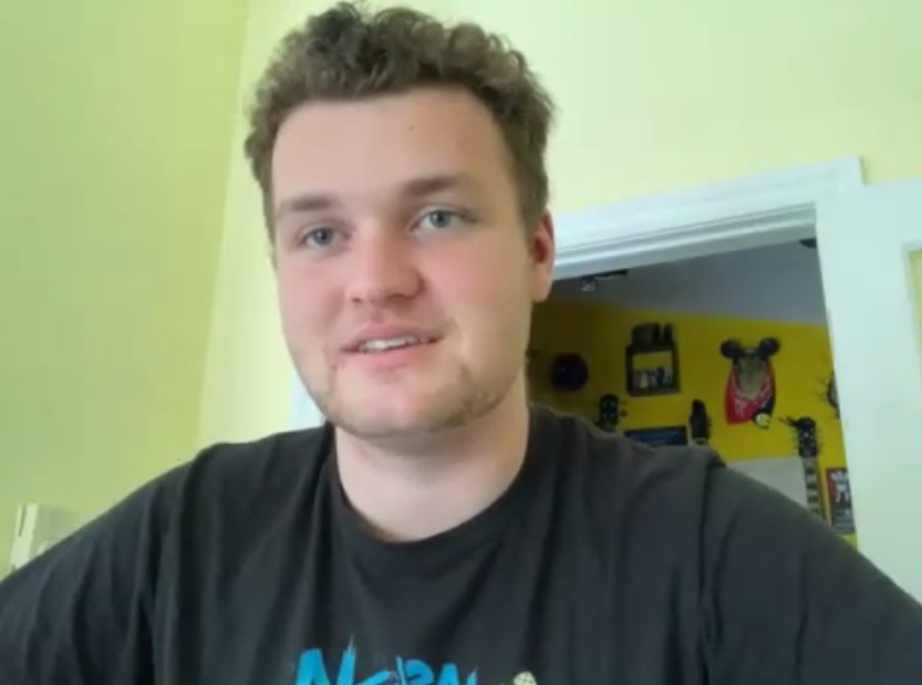 Luke Ruelland says the most difficult part of at-home learning has been not being able to see his friends.