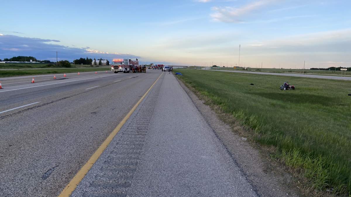 RCMP said a collision on Highway 16 west of Edmonton was fatal Sunday evening, June 6, 2021.