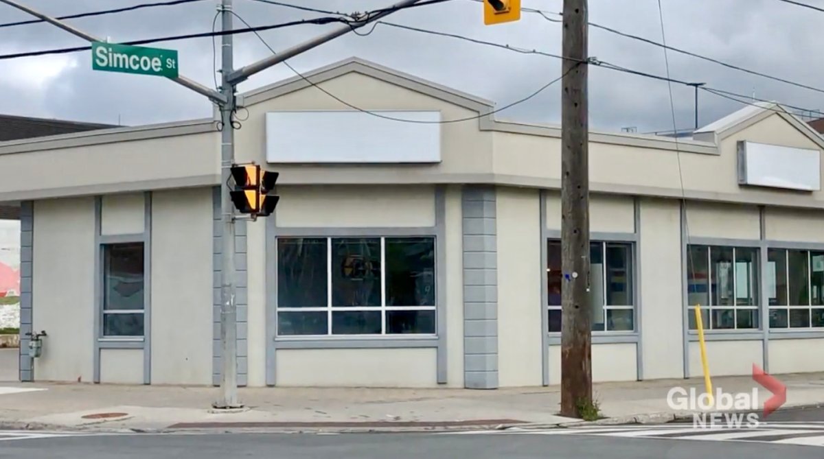 The former Greyhound bus station on Simcoe Street in downtown Peterborough is being renovated to host a supervised drug consumption site and treatment centre.