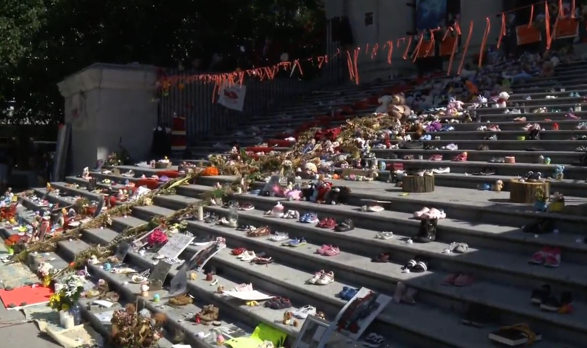 A daylong vigil was held outside the Vancouver Art Gallery on National Indigenous Peoples Day.