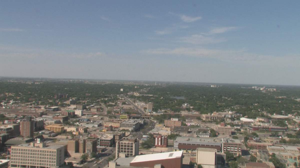 A large swath of western and central Manitoba is under an Environment Canada severe thunderstorm watch, which it says will move eastward through the evening and overnight.