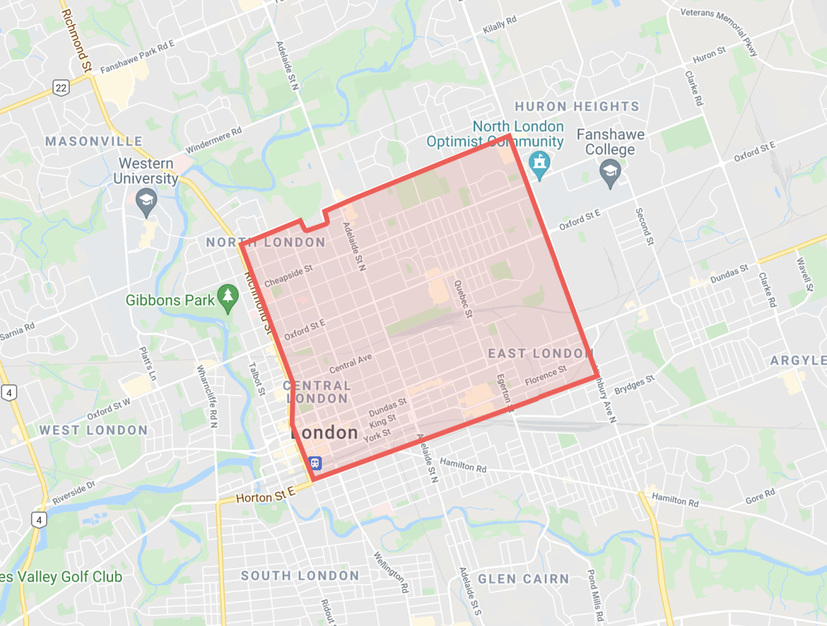 Google Maps; Annotation by 980 CFPL