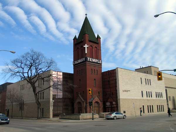 Calvary Temple, located at the corner of Hargrave St. and Cumberland ave.