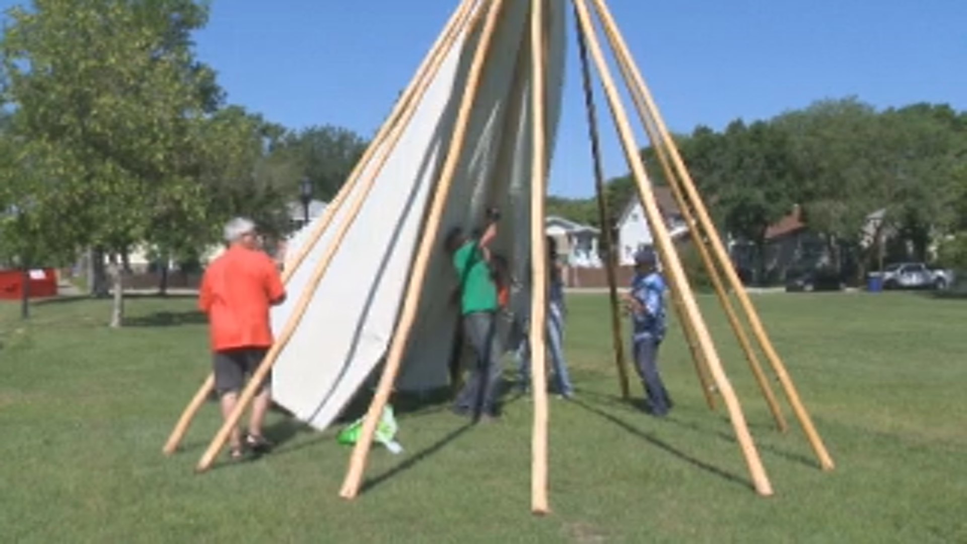 Dozens gathered in Buffalo Meadows Park for Buffalo Day on July 1, 2021, a time to celebrate being Indigenous.