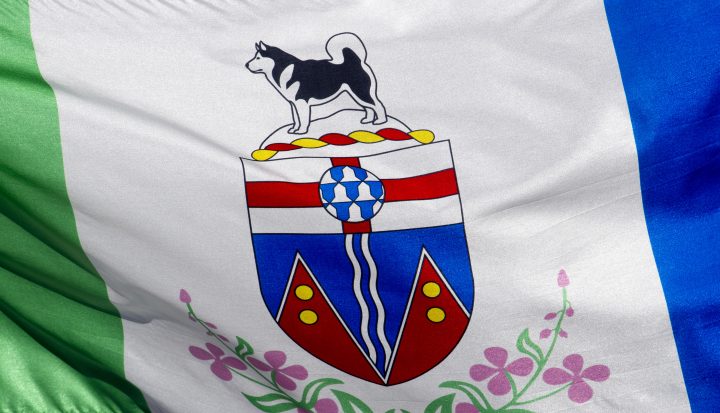 The Yukon provincial flag flies on a flag pole in Ottawa,  Monday July 6, 2020.