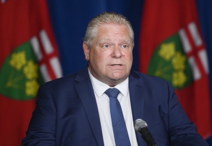 Ontario Premier Doug Ford speaks during a press conference at Queen's Park in Toronto on Wednesday, June 2, 2021.