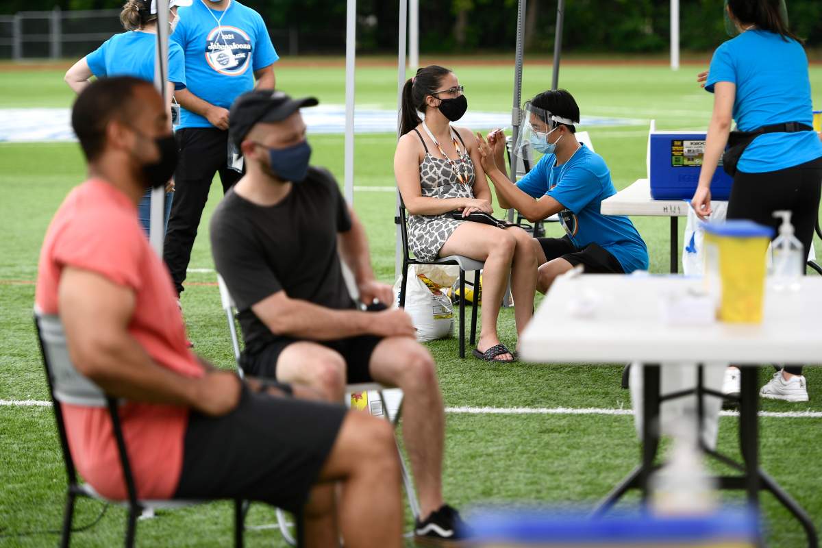 Three out of five Ottawa adults have received two doses of COVID-19 vaccine as of Wednesday.