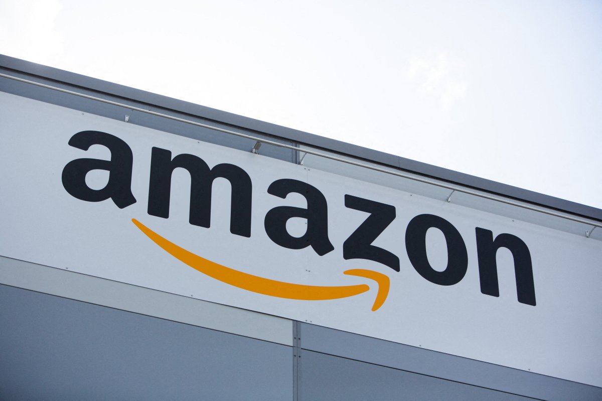 File photo - Logo of Amazon on the logistic warehouse of Amazon in Velizy-Villacoublay onSeptember 23 2019. 