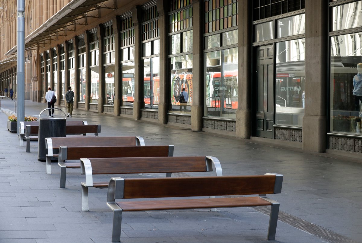 A normally busy shopping area in Sydney is nearly empty of people, Wednesday, July 7, 2021.