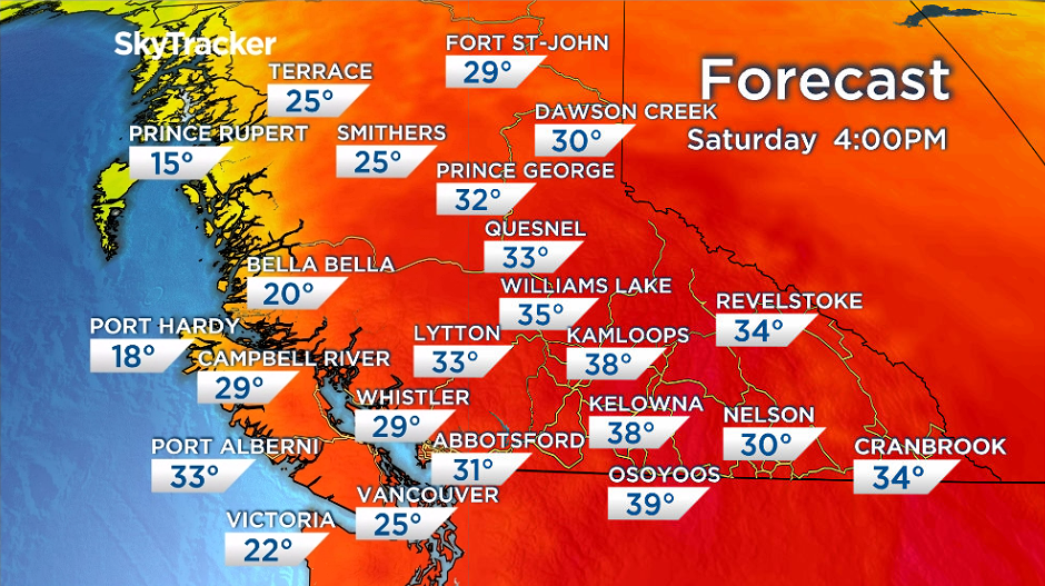 Parts Of B.C. Could See Temperatures In The 30s Later This Week ...