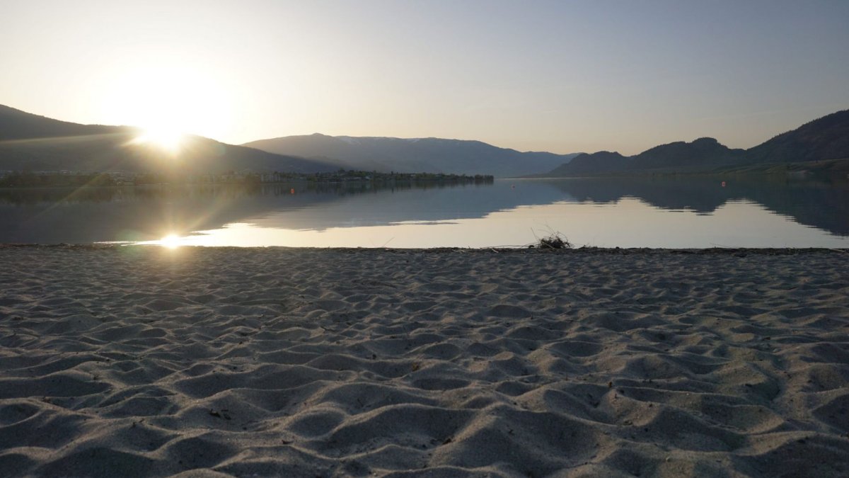 The Town of Osoyoos is issuing a swimming advisory at Legion and Cottonwood beaches due to high levels of E. Coli. Cottonwood Park is pictured above. 