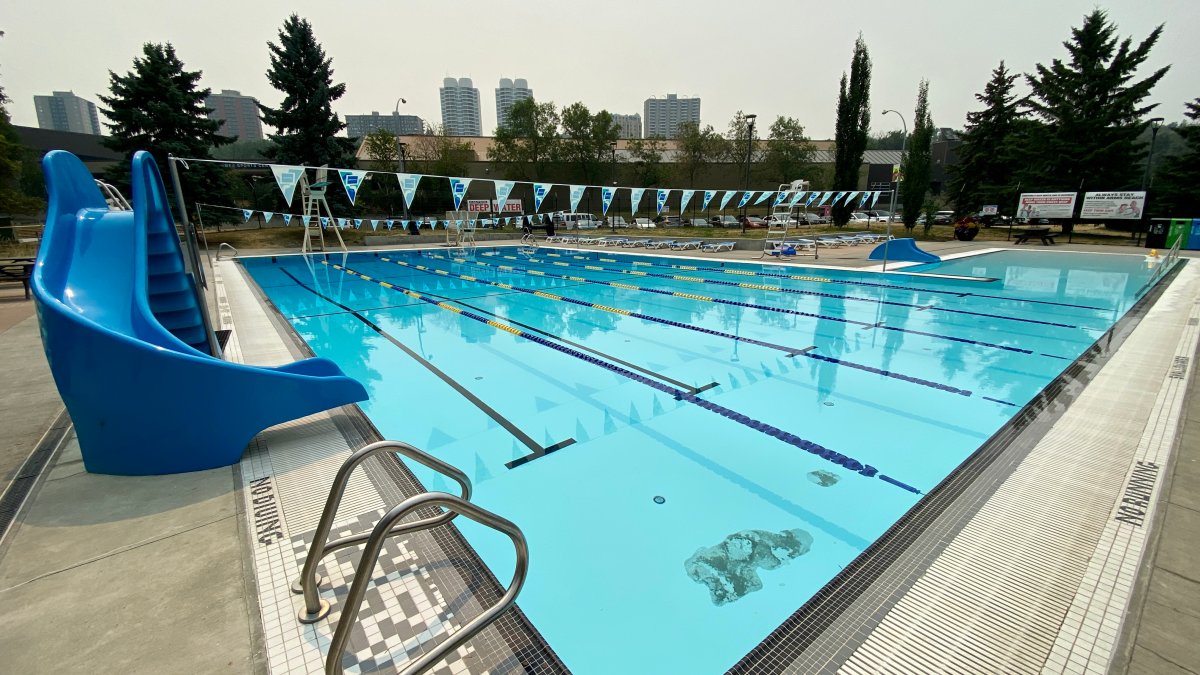 The Queen Elizabeth outdoor pool in Edmonton, Alta. on Thursday, July 15, 2021.