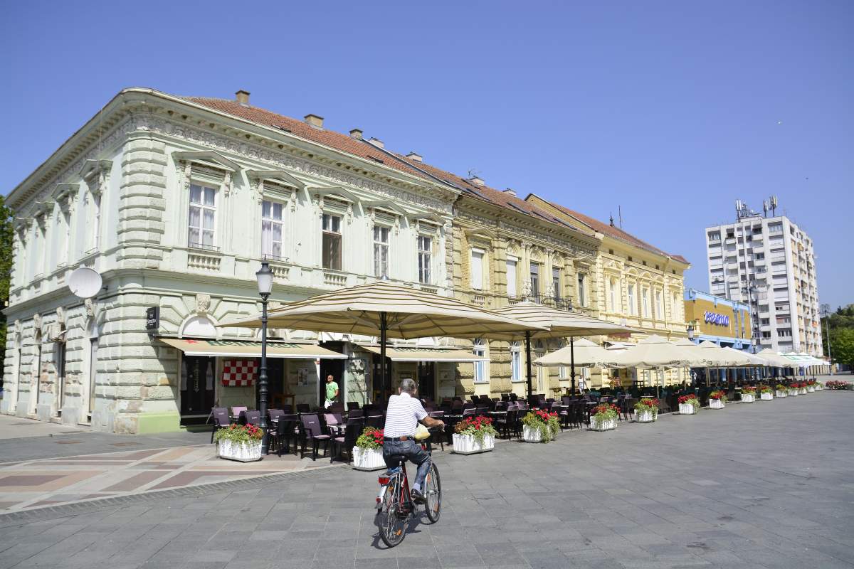 Daily life in the city  on Aug. 10, 2017, Slavonski Brod,Croatia.