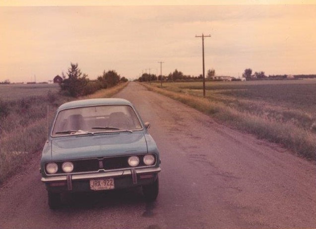 Photos from the scene on Range Road 244 south of Ellerslie Road where the car Marie Judy Goudreau was driving was found abandoned on Aug. 3, 1976.