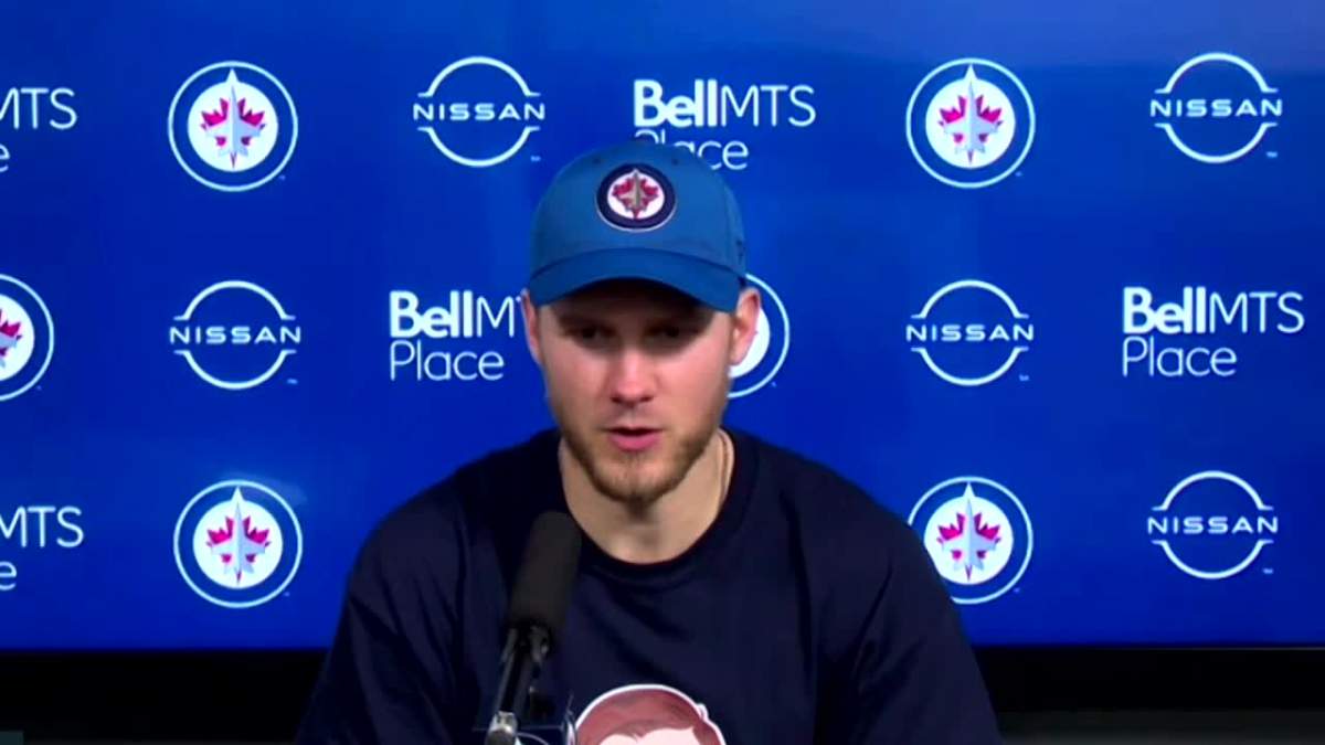 Winnipeg Jets forward Dominic Toninato speaks to media via post-game Zoom call May 11, 2021. Global News