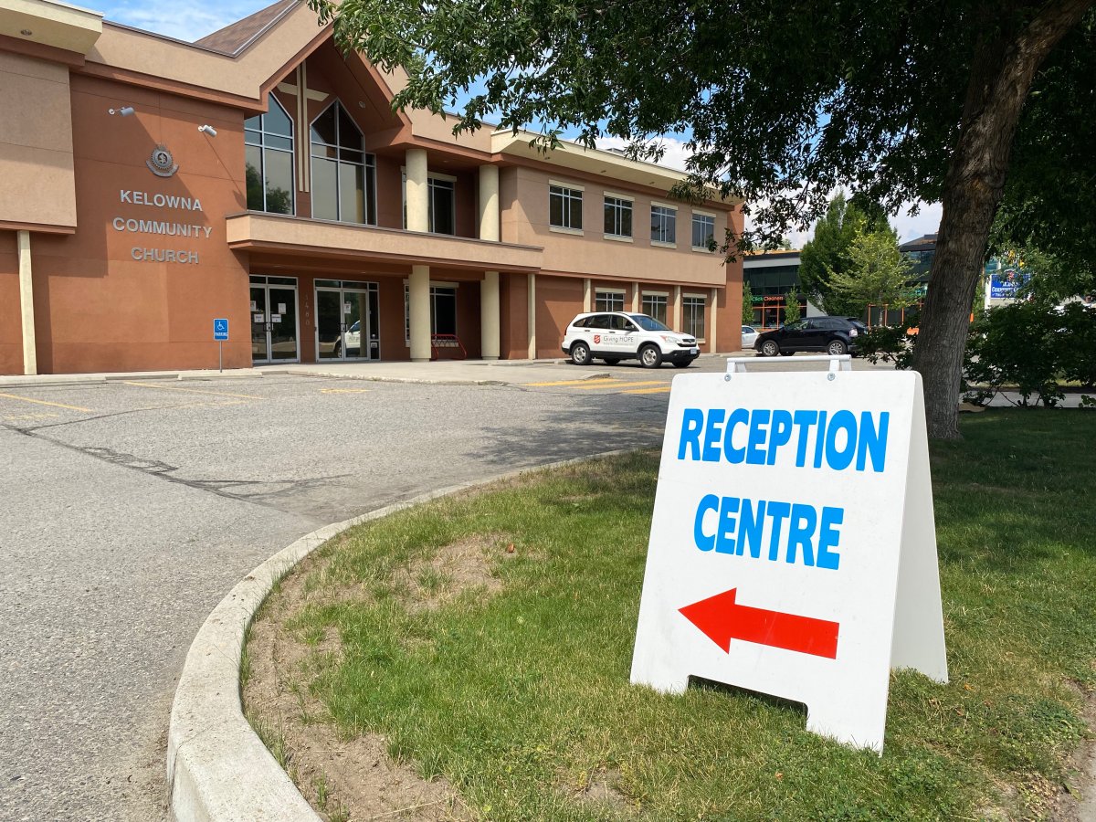 The evacuation centre in Kelowna is located at the Salvation Army Church at 1480 Sutherland Avenue.