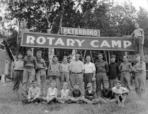Campers pose for a photo at Rotary Boys Camp in 1927.
