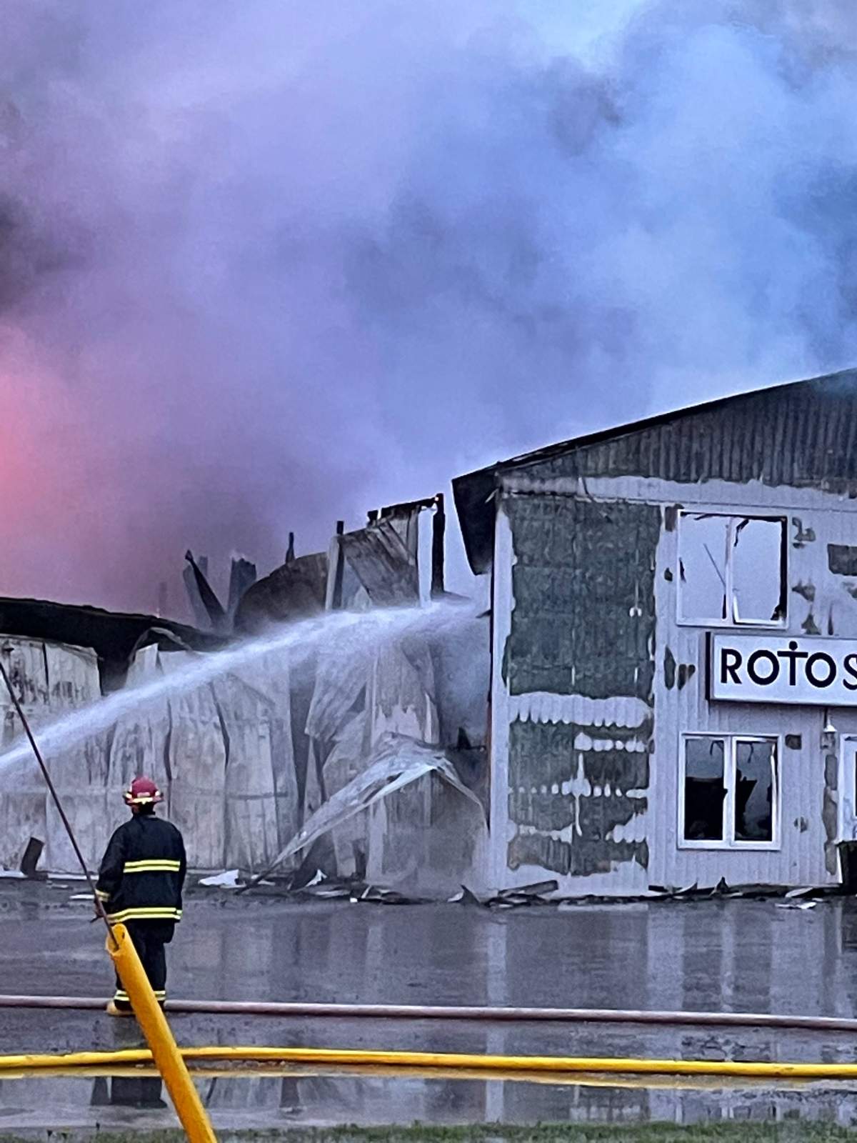 Firefighters have been on the scene for hours.