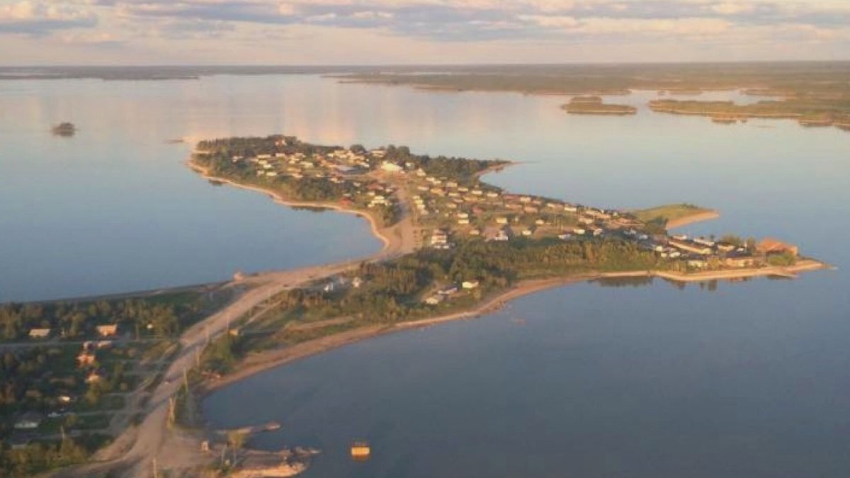 Tataskweyak Cree Nation is shown in this aerial shot of the community. The community recently declared a state of emergency following multiple deaths by suicide.