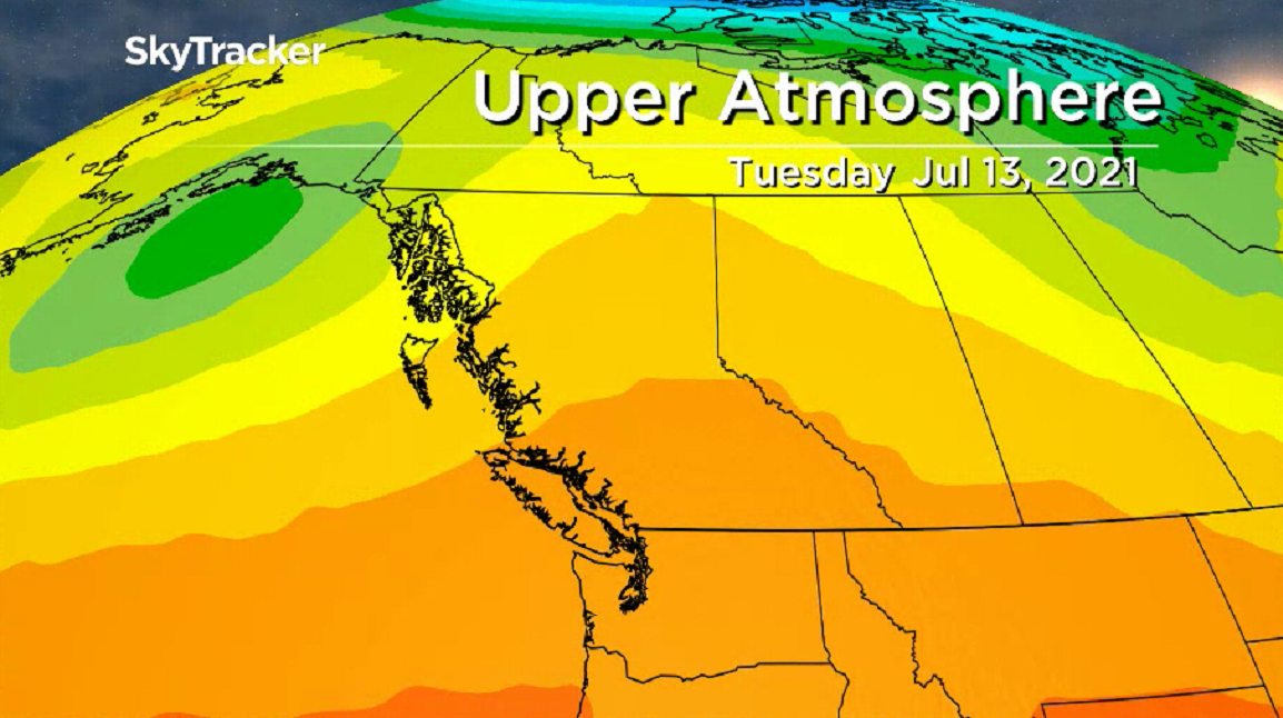 Upper ridge of high pressure continues to funnel in the heat this week.