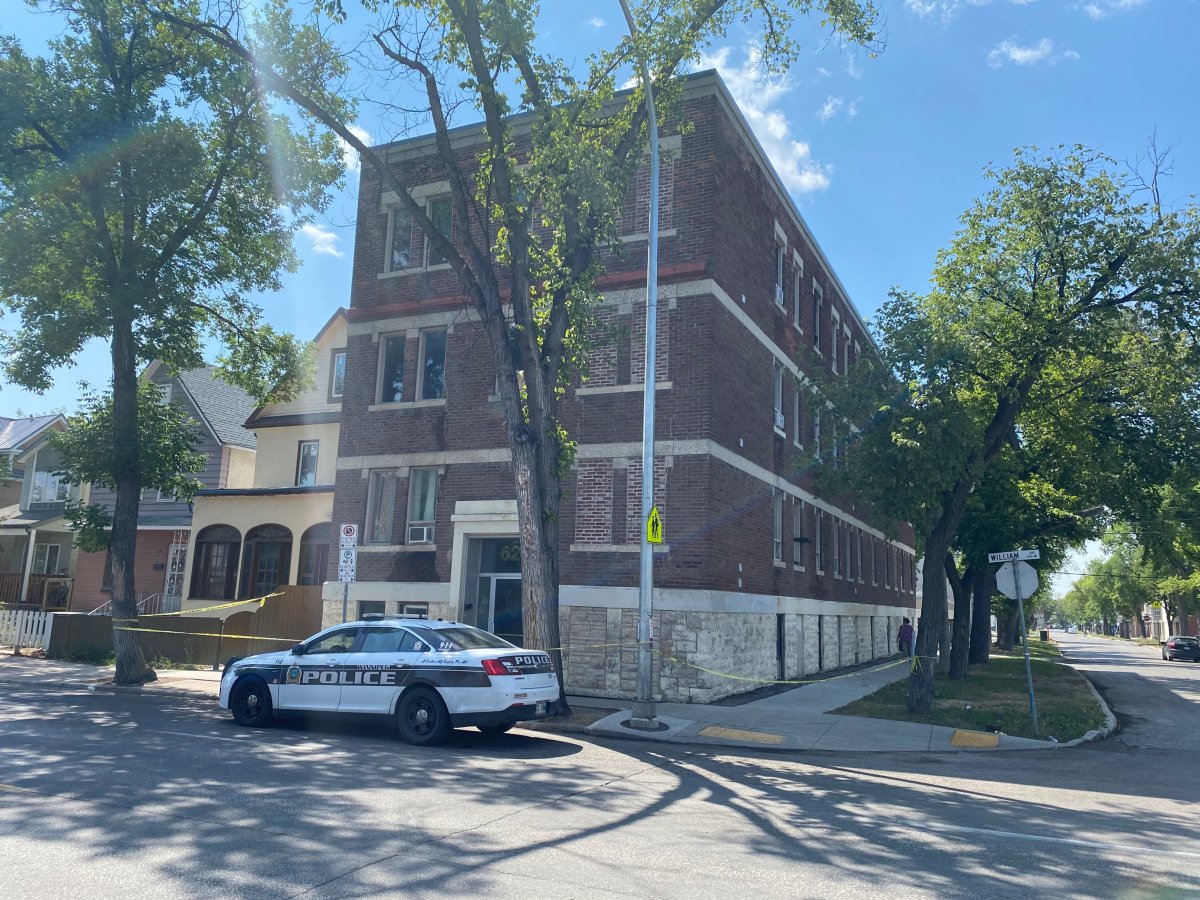 Eight people were displaced after a fire broke out in a three-storey apartment in Winnipeg's Centennial neighbourhood, according to the city.