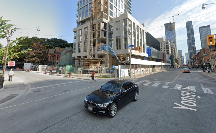 A Toronto police statement said the incident happened near Yonge and Gloucester streets.