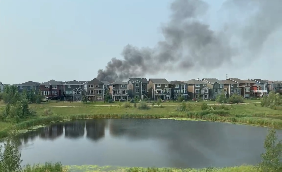 Two homes were significantly damaged by fire in Auburn Bay on Friday.