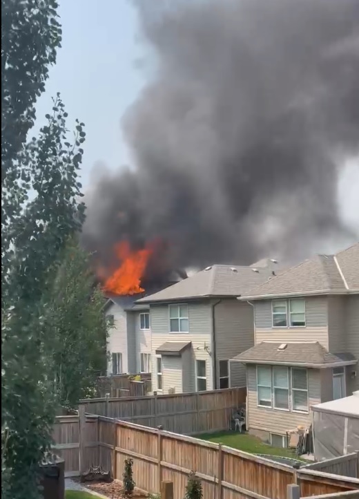 Two homes were significantly damaged by fire in Auburn Bay on Friday.