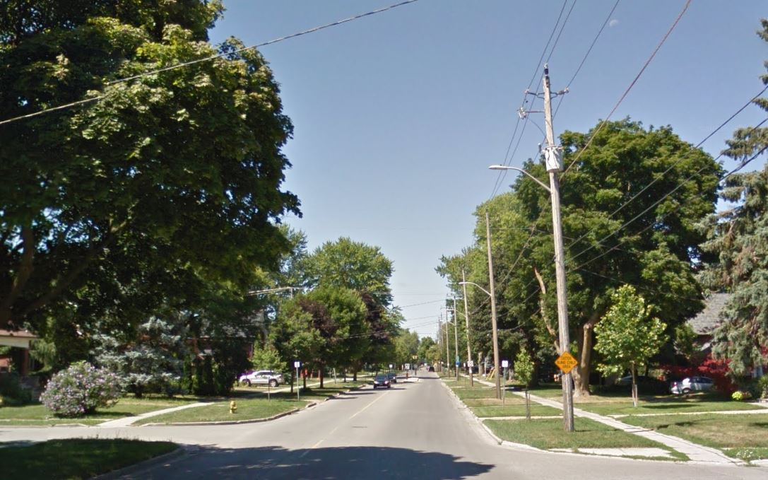 A view of Cheapside Street looking west from Logan Avenue. 