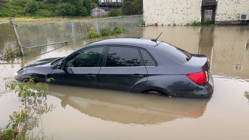 Moore fears his car may be a write-off after it was submerged in up to four feet of water.