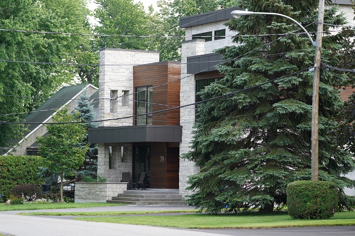 Quebec Superior Court has ordered the demolition of a sumptuous Gatineau, Que., home, shown on on Thursday, July 22, 2021, that was built too close to the road, with the city required to foot the bill. 
