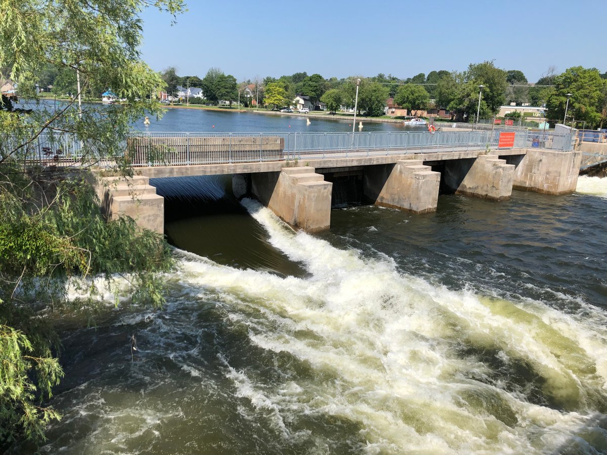 The dam in Hastings, Ont.