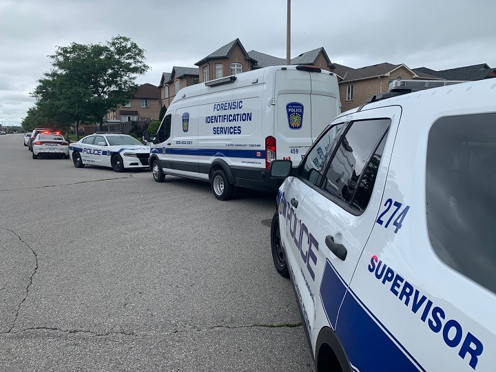 Scene where a man was found injured on a sidewalk in Mississauga. He later died of his injuries and the homicide unit took over the investigation.