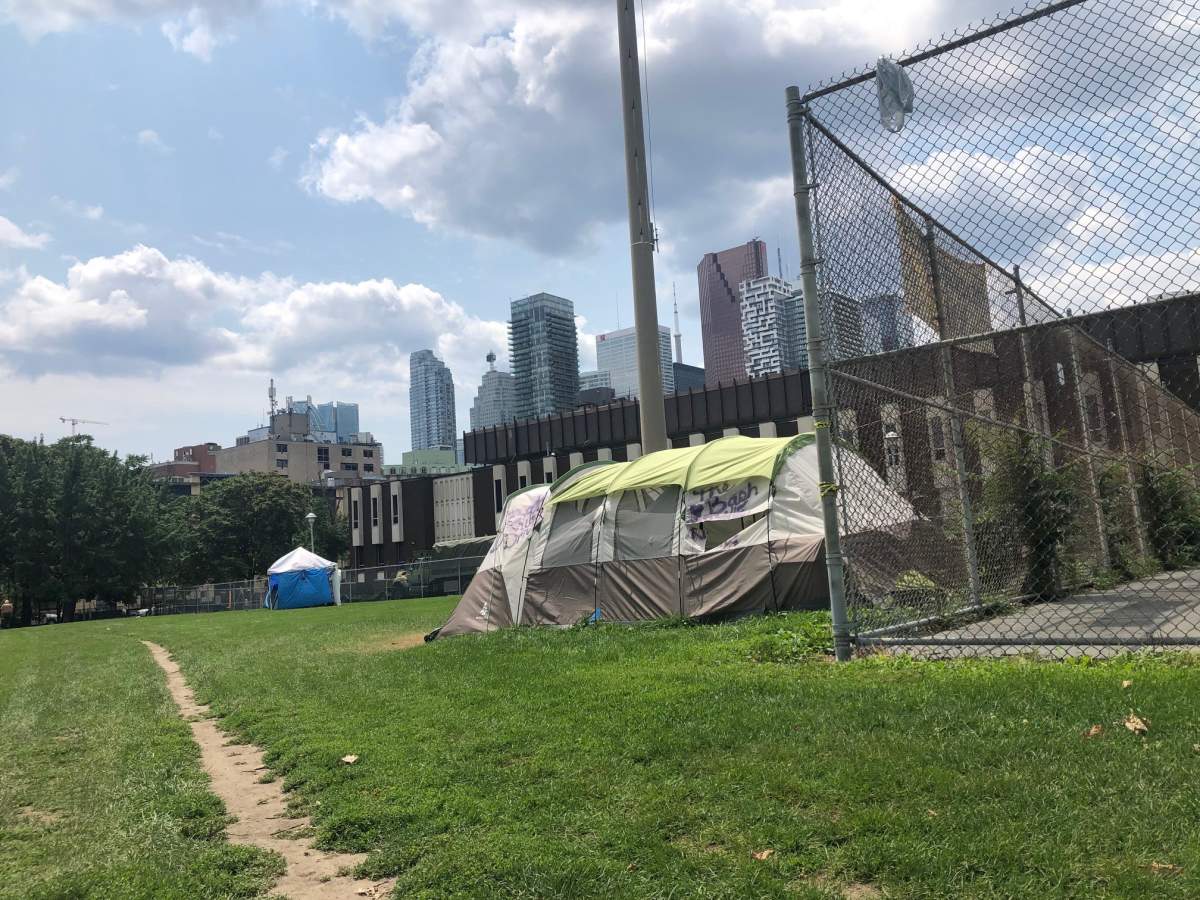 Tension is growing among some of those still living at an encampment in Moss Park.