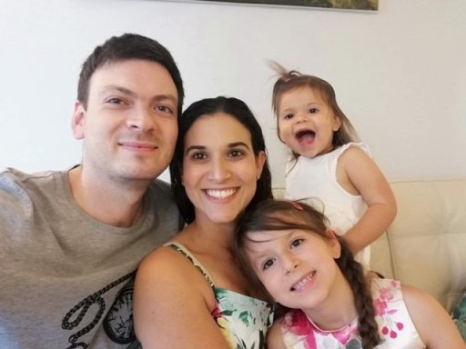 Diel Gerber with her husband and two daughters (Photo supplied)