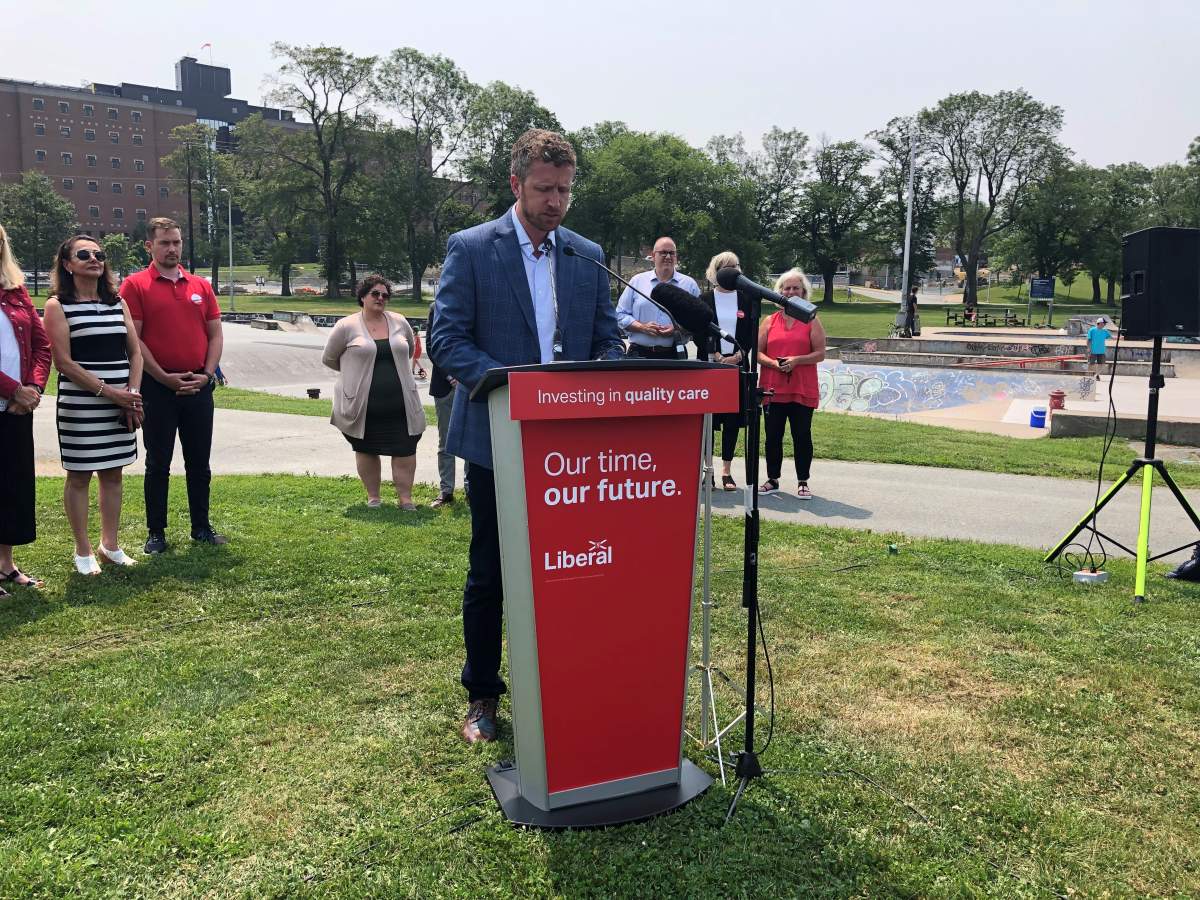 Liberal Leader Iain Rankin announces his plans for Health Care at the Halifax Common on July 27, 2021.