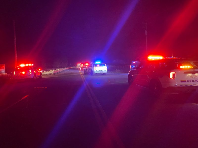 Two people were killed and two were sent to hospital after a single-vehicle collision west of Calgary Thursday, July 15, 2021.