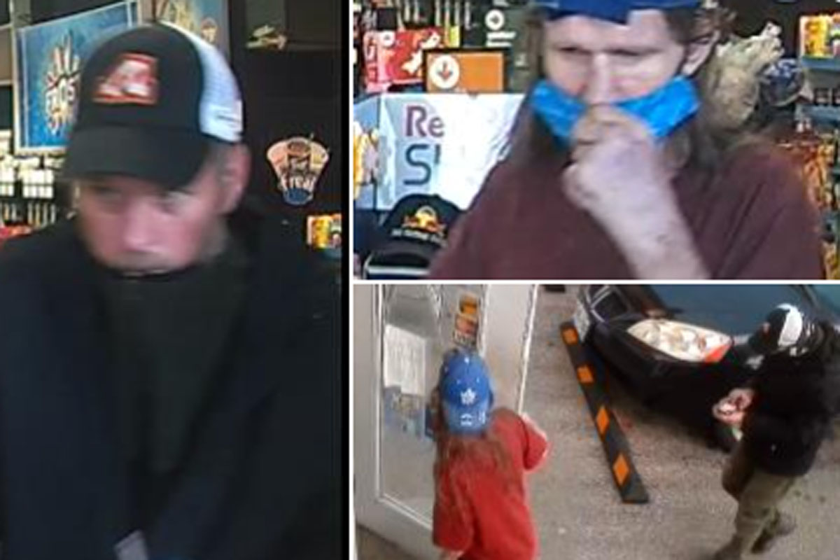 Waterloo Regional Police are looking to speak with the two men in the pictures.