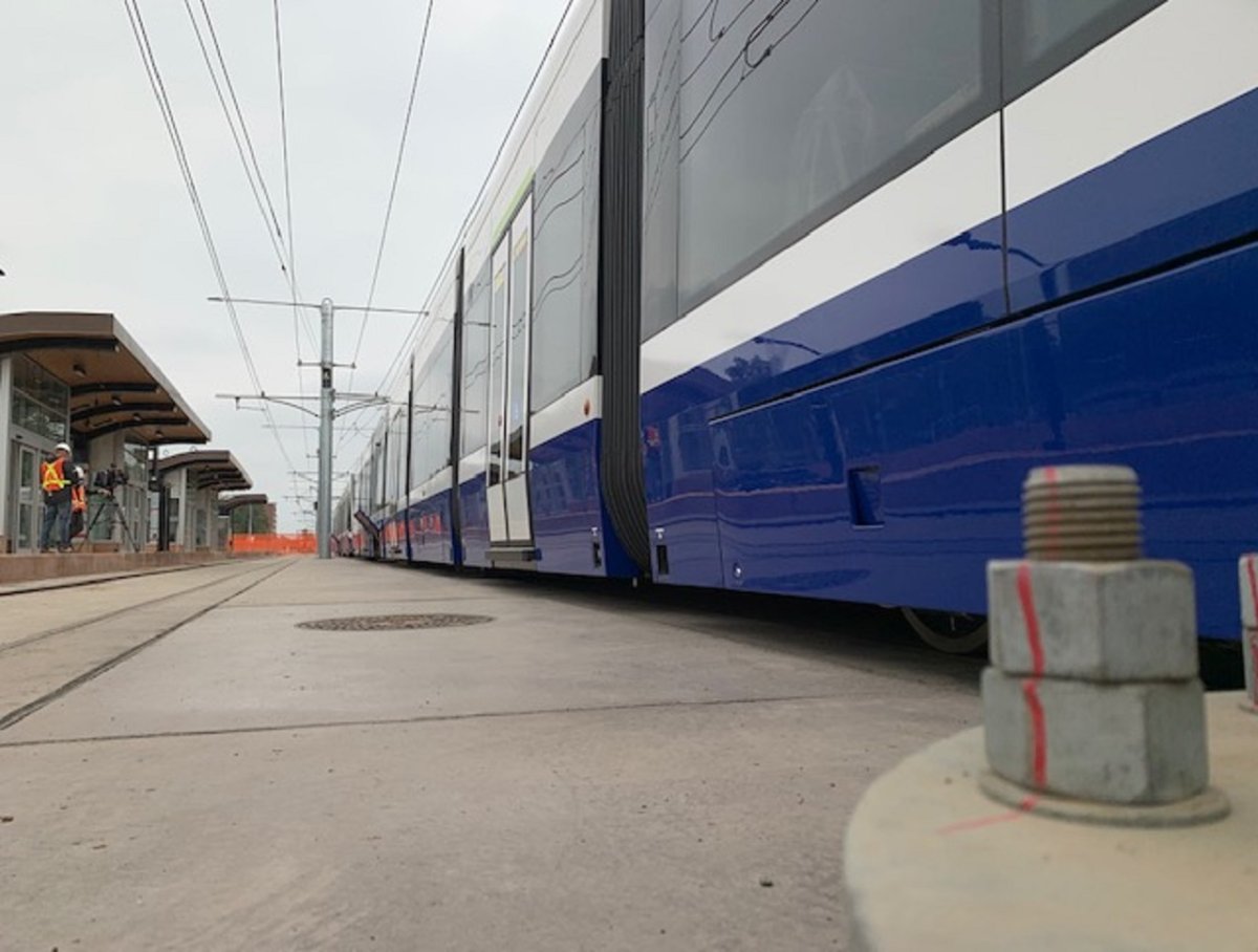 Valley Line LRT begins train testing in Edmonton’s Strathearn area