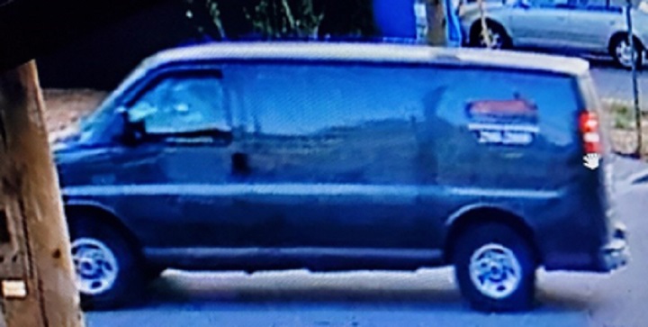 Coquitlam RCMP is looking for the driver of this van. 