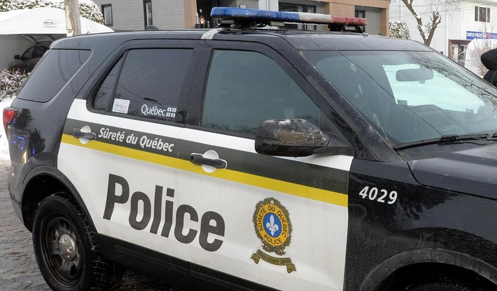 A Quebec provincial police vehicle is shown in this Thursday, Jan. 16, 2020, file photo.