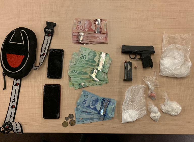 An Oshawa teen was arrested in Kingston Monday after police say they found drugs, cash and a loaded handgun in his vehicle during a traffic stop. 