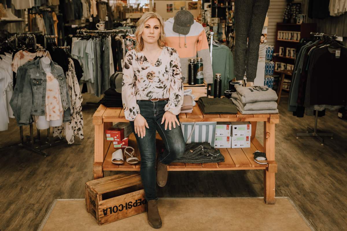 Alberta store owner Mandy Swanson says her business has been hit by shipping container inflation