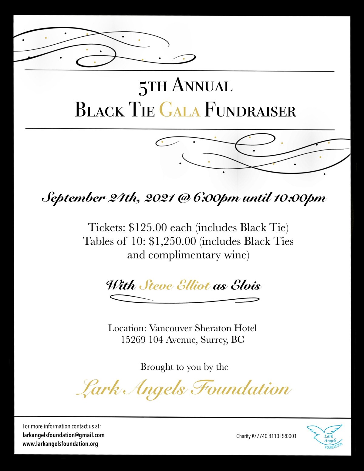Lark Angels Foundation Annual Black Tie Gala Fundraiser - image