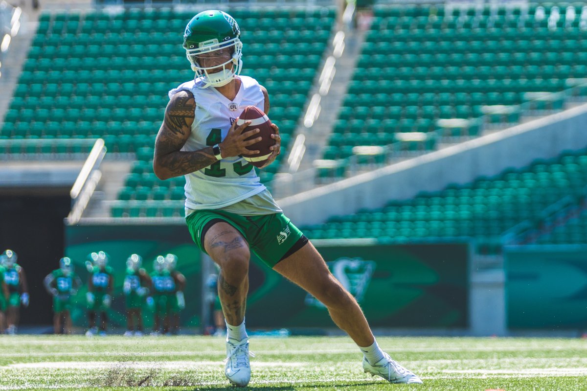 After throwing the ball into the stands after his first career CFL touchdown, Roughriders receiver Brayden Lenius is set to get the ball back from the fan who caught it.