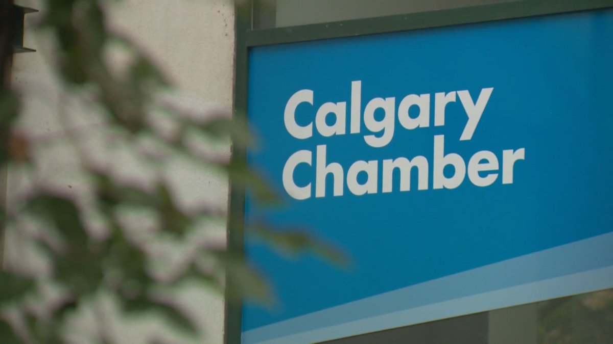 File photo of a sign outside the Calgary Chamber offices.