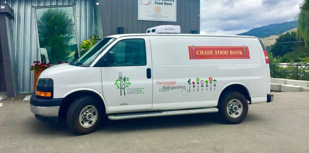A photo of the Chase Food Bank’s refrigerated van.